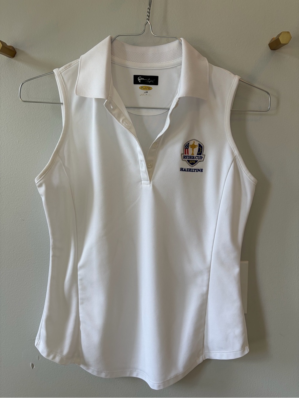 2016 Ryder Cup Hazeltine Greg Norman Play Dry Sleeveless Golf Polo - Small